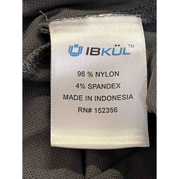 Ibkul Men's Medium Short Sleeve 1/4 Button Golf Polo Charcoal Gray UPF 50+ - Picture 6 of 6